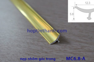 Nẹp nhôm góc trong (góc âm) MC6.8 Hợp Tín Thành